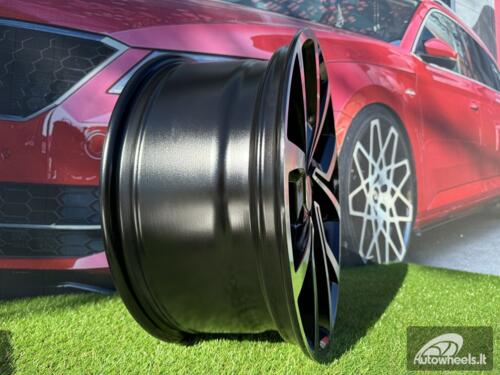 Ratlankis R17x7  5X100  ET  45  57.1  B1154  (FBX157)  Black Polished (MB)  For VW  (M)  (HYBRID FORGED)