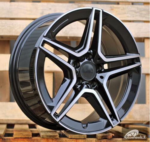 Ratlankis R17x7.5  5X112  ET  42  66.6  FBX142  (H3067F)  Black Polished (MB)  For MER  (Z4)  (HYBRID FORGED)