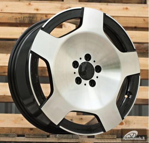 Ratlankis R17x7.5  5X112  ET  48  66.6  IN3518F  (XF263)  Black Polished (MB)  For MER  (D3)  (HYBRID FORGED V-Class/Vito)