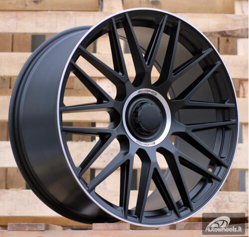 Ratlankis R20x9  5X112  ET  30  66.6  Y0207  (YF1118)  Black Half Matt+Polished Lip (BLHMPL)  For MER  (P)  (HYBRID FORGED Rear+Front)
