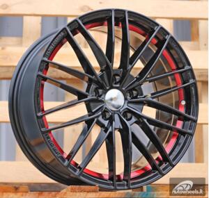 Ratlankis R18x8  5X112  ET  35  66.5  F1995  (FBX001)  Black (BL)  For AUD  (P1)  (HYBRID FORGED ABT Style +Red)
