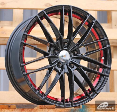 Ratlankis R18x8  5X112  ET  35  66.5  F1995  (FBX001)  Black (BL)  For AUD  (P1)  (HYBRID FORGED ABT Style +Red)