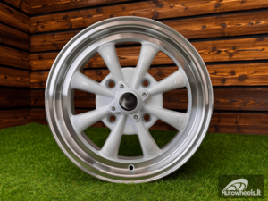 Ratlankis Beetle MK2 GT8 Style R15X5.5J 4X130 ET35  80.9 White Machine Lip ( For VW Beetle mk2, Porsche 914 ) 