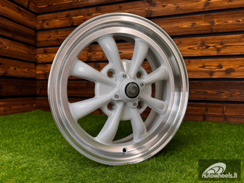 Ratlankis Beetle MK2 GT8 Style R15X5.5J 4X130 ET35  80.9 White Machine Lip ( For VW Beetle mk2, Porsche 914 ) 