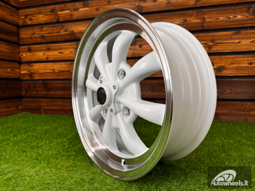 Ratlankis Beetle MK2 GT8 Style R15X5.5J 4X130 ET35  80.9 White Machine Lip ( For VW Beetle mk2, Porsche 914 ) 