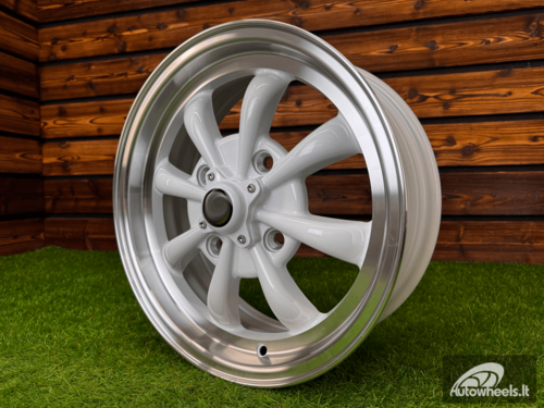 Ratlankis Beetle MK2 GT8 Style R15X5.5J 4X130 ET35  80.9 White Machine Lip ( For VW Beetle mk2, Porsche 914 ) 