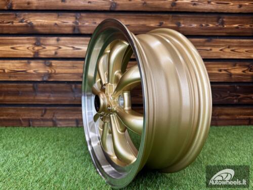 Ratlankis Beetle MK2 GT8 Style R15X5.5J 4X130 ET35  80.9 Gold Machine Lip ( For VW Beetle mk2, Porsche 914 )  