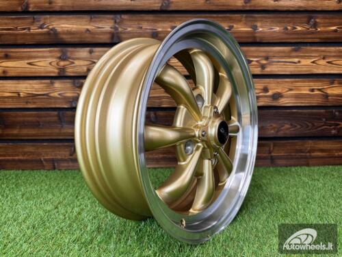 Ratlankis Beetle MK2 GT8 Style R15X5.5J 4X130 ET35  80.9 Gold Machine Lip ( For VW Beetle mk2, Porsche 914 )  