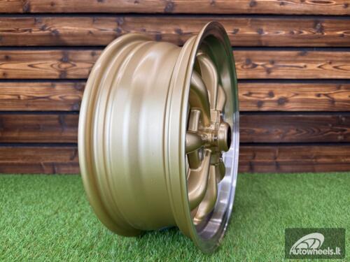 Ratlankis Beetle MK2 GT8 Style R15X5.5J 4X130 ET35  80.9 Gold Machine Lip ( For VW Beetle mk2, Porsche 914 )  