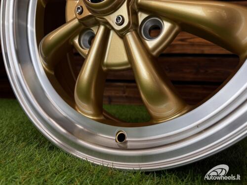 Ratlankis Beetle MK2 GT8 Style R15X5.5J 4X130 ET35  80.9 Gold Machine Lip ( For VW Beetle mk2, Porsche 914 )  