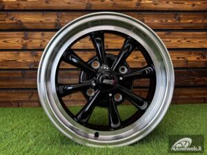 Ratlankis Beetle MK2 GT8 Style R15X5.5J 4X130 ET35  80.9 Black Machine Lip ( For VW Beetle mk2, Porsche 914 ) 