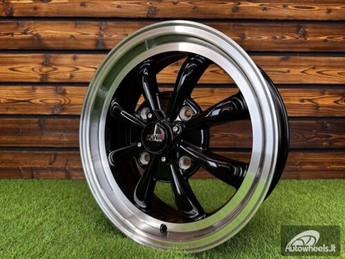 Ratlankis Beetle MK2 GT8 Style R15X5.5J 4X130 ET35  80.9 Black Machine Lip ( For VW Beetle mk2, Porsche 914 ) 