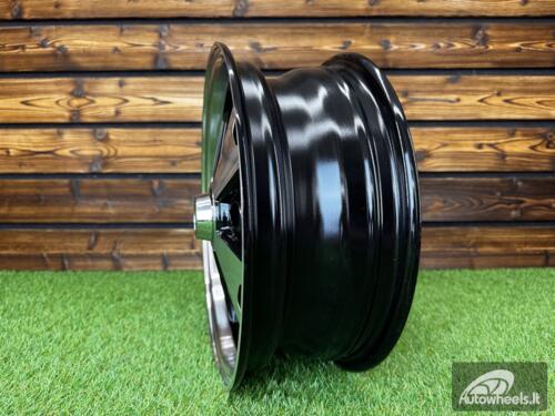 Ratlankis Beetle Baby Fuchs Style R15X5.5J 4X130 ET40 88.7 Black Machine Face ( For VW Beetle mk2, Porsche 914 ) 