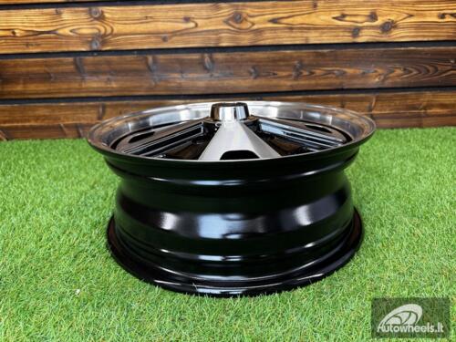 Ratlankis Beetle Baby Fuchs Style R15X5.5J 4X130 ET40 88.7 Black Machine Face ( For VW Beetle mk2, Porsche 914 ) 