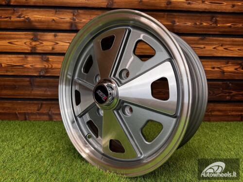 Ratlankis Beetle Baby Fuchs Style R15X5.5J 4X130 ET40 88.7 Gunmetal Machine Face ( For VW Beetle mk2, Porsche 914 ) 