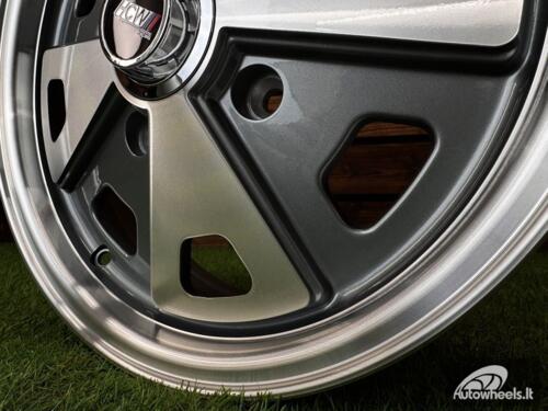 Ratlankis Beetle Baby Fuchs Style R15X5.5J 4X130 ET40 88.7 Gunmetal Machine Face ( For VW Beetle mk2, Porsche 914 ) 