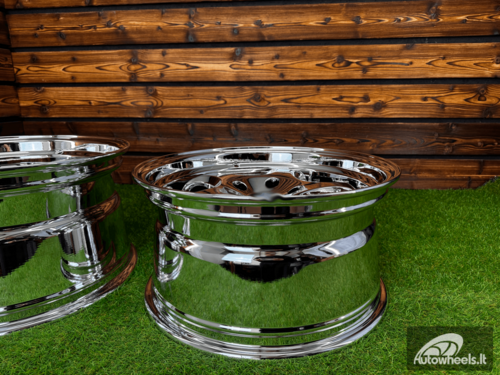 Ratlankis Throwing Star Style | R17X9.5J 5X120 ET22 72.6 White Vacuum Chrome