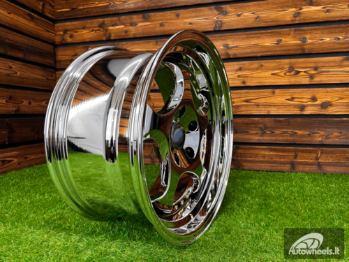 Ratlankis Throwing Star Style | R17X9.5J 5X120 ET22 72.6 White Vacuum Chrome