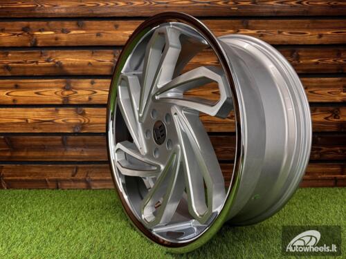 Ratlankis Luxxx LE10 | R20x10.5J 5X115 ET28 73.1 Silver Brushed Face Milled/Stainless Steel Lip 