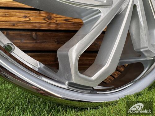 Ratlankis Luxxx LE10 | R20x10.5J 5X115 ET28 73.1 Silver Brushed Face Milled/Stainless Steel Lip 