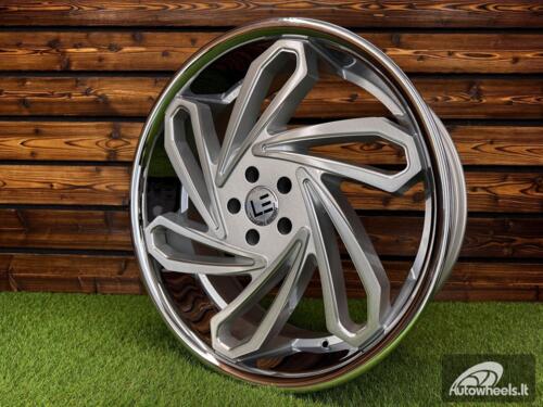 Ratlankis Luxxx LE10 | R22x9J 5X115 ET15 73.1 Silver Brushed Face Milled/Stainless Steel Lip 