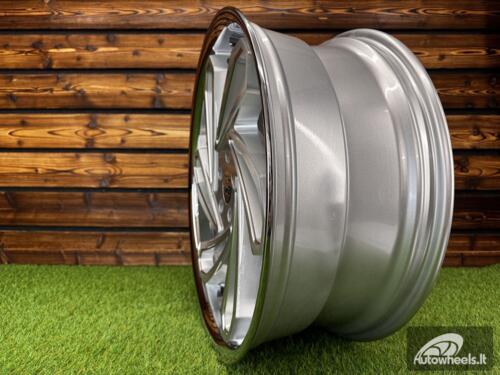 Ratlankis Luxxx LE10 | R22x9J 5X115 ET15 73.1 Silver Brushed Face Milled/Stainless Steel Lip 