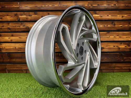 Ratlankis Luxxx LE10 | R22x9J 5X115 ET15 73.1 Silver Brushed Face Milled/Stainless Steel Lip 