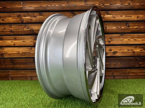 Ratlankis Luxxx LE10 | R22x9J 5X115 ET15 73.1 Silver Brushed Face Milled/Stainless Steel Lip 