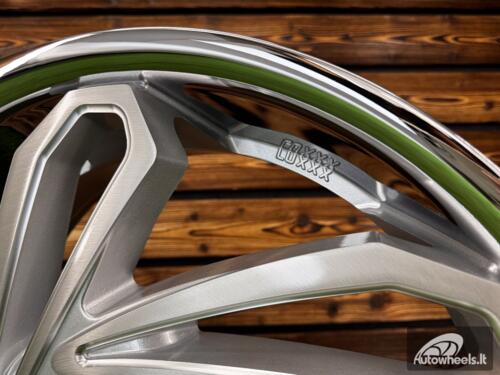 Ratlankis Luxxx LE10 | R22x9J 5X115 ET15 73.1 Silver Brushed Face Milled/Stainless Steel Lip 