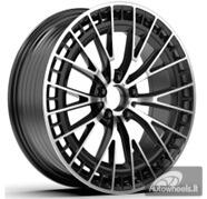 Ratlankis R20x9.5  5X112  ET  35.5  66.6  3S1384  (YF0470)  Black Half Matt+Polished Lip (BLHMPL)  For MER  (S)  (HYBRID FORGED Rear+Front)
