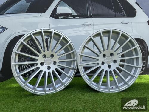 Ratlankis | R21x9 5X112 ET 30 66.6 HX010 Silver Shining (SS) For HAXER (Z7) (Rear+Front) AKC