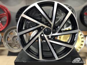R17x7.5  5X112  ET  45  57.1  B5329  Black Polished (MB)  For VW  (K2) AKC