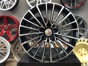 Ratlankis | R20x8.5 5X112 ET 25 66.6 B5569 Black Polished (MB) For BMW (K4) (Rear+Front) AKC