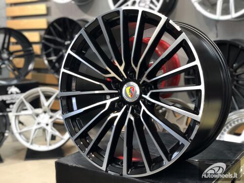 Ratlankis R20x10 5X112 ET 41 66.6 B5569 Black Polished (MB) For BMW (K4) (Rear+Front) AKC