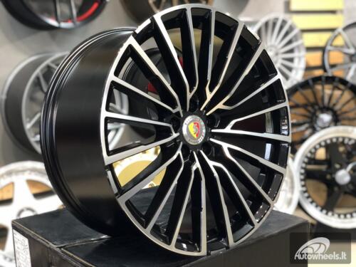 Ratlankis R20x10 5X112 ET 41 66.6 B5569 Black Polished (MB) For BMW (K4) (Rear+Front) AKC