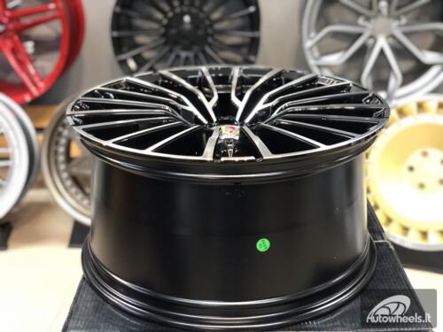 Ratlankis R20x10 5X112 ET 41 66.6 B5569 Black Polished (MB) For BMW (K4) (Rear+Front) AKC
