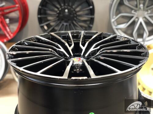 Ratlankis R20x10 5X112 ET 41 66.6 B5569 Black Polished (MB) For BMW (K4) (Rear+Front) AKC