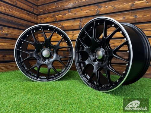Ratlankis | R18x8.5 5X120 ET 37 72.6 IN0278 Black Half Matt+Polished Lip (BLHMPL) For RACIN (Z7+Z5) (BBS Motorsport Style) AKC