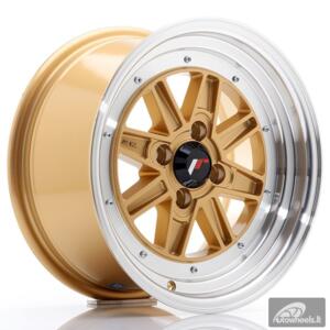 JR Wheels JR31 15x7.5 ET20 4x100 Gold w/Machined Lip