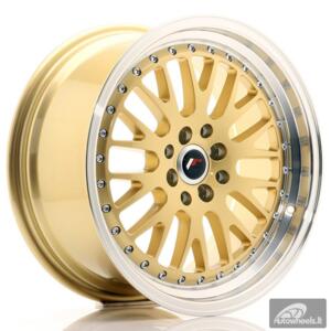 JR Wheels JR10 17x8 ET35 4x100/114 Gold w/Machined Lip