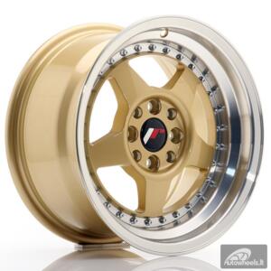 JR Wheels JR6 15x8 ET25 4x100/108 Gold w/Machined Lip