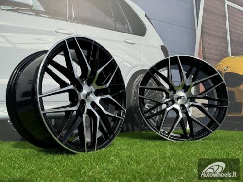 JR Wheels JR28 18x8,5 ET20-40 5H BLANK Gloss Black Machined Face