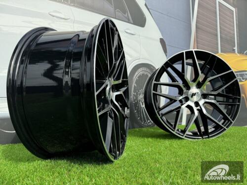 JR Wheels JR28 18x8,5 ET20-40 5H BLANK Gloss Black Machined Face