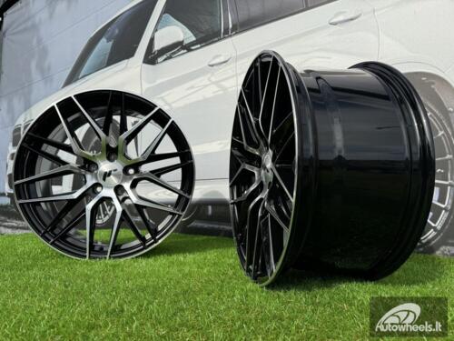 JR Wheels JR28 21x9 ET15-45 5H BLANK Gloss Black Machined Face