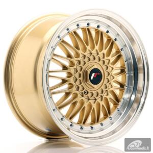 JR Wheels JR9 18x9 ET20-40 BLANK Gold w/Machined Lip