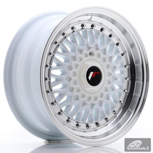 JR Wheels JR9 15x7 ET20 4x100/108 White w/Machined Lip