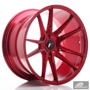 JR Wheels JR21 20x11 ET20-30 5H BLANK Platinum Red