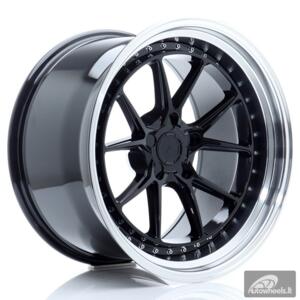 JR Wheels JR39 19x11 ET0-25 5H BLANK Glossy Black w/Machined Lip