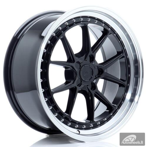 JR Wheels JR39 19x8,5 ET15-35 5H BLANK Glossy Black w/Machined Lip