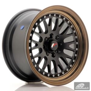 JR Wheels JR10 15x8 ET20 4x100/108 Matt Black w/Bronze Lip